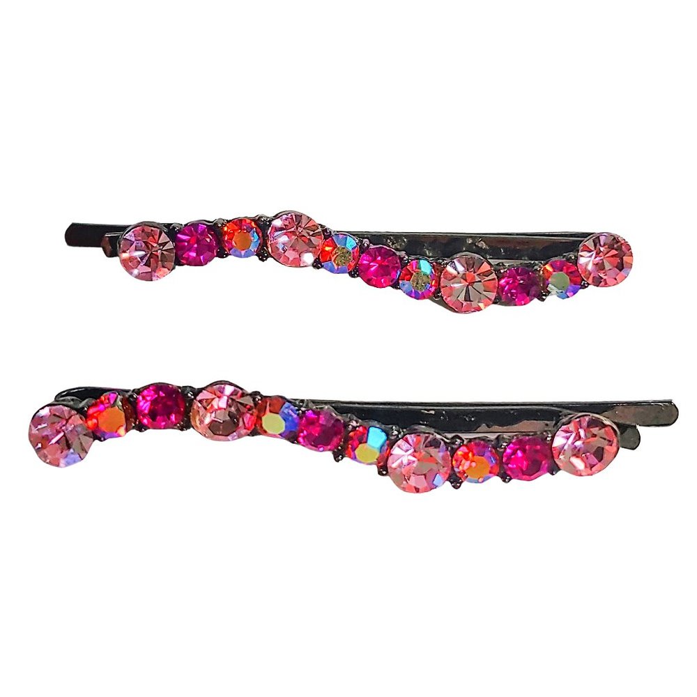 NWOT Pink Rhinestone Bobby Pins Women's Set of 2
